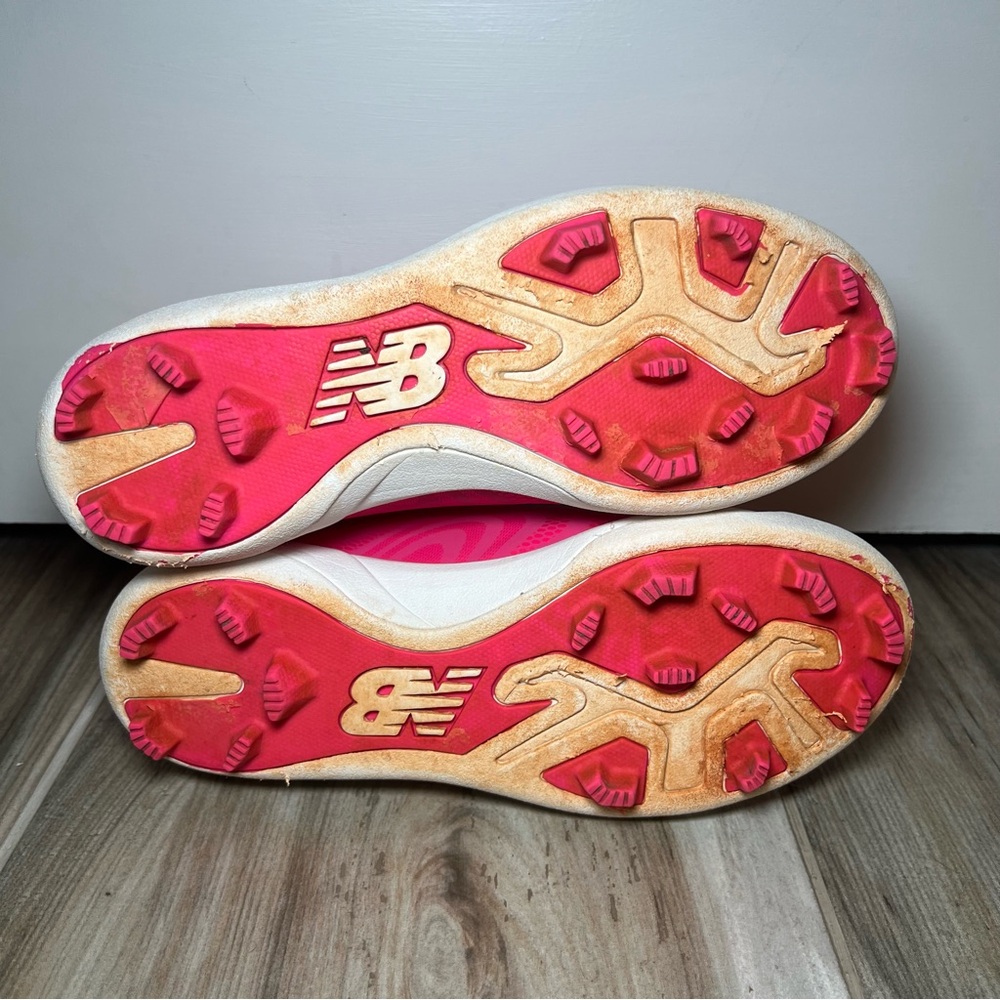 New Balance Pink Molded Softball Cleats Women’s Size 5.5 - Picture 8 of 10